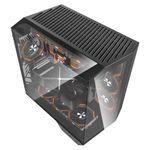 gabinete gamer darkflash dy470 atx aquário vidro temperado argb preto (mp)