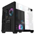 gabinete gamer darkflash th285 atx aquário vidro temperado argb preto (mp)