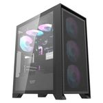 gabinete gamer darkflash drx70 mesh mid tower atx vidro temperado argb preto (mp)