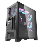 gabinete gamer darkflash drx70 mesh mid tower atx vidro temperado argb preto (mp)