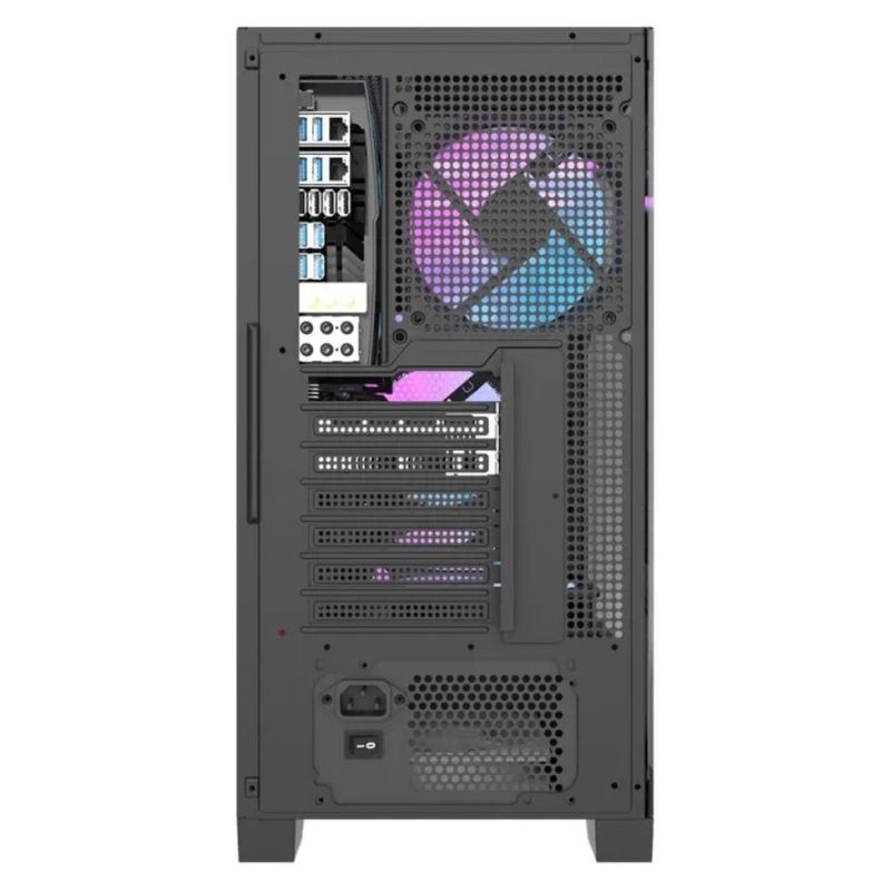 gabinete gamer darkflash drx70 mesh mid tower atx vidro temperado argb preto (mp)