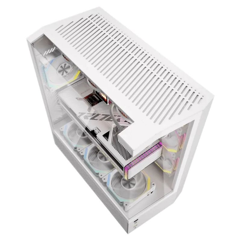 gabinete gamer darkflash dy460 mid tower atx vidro temperado argb branco (mp)