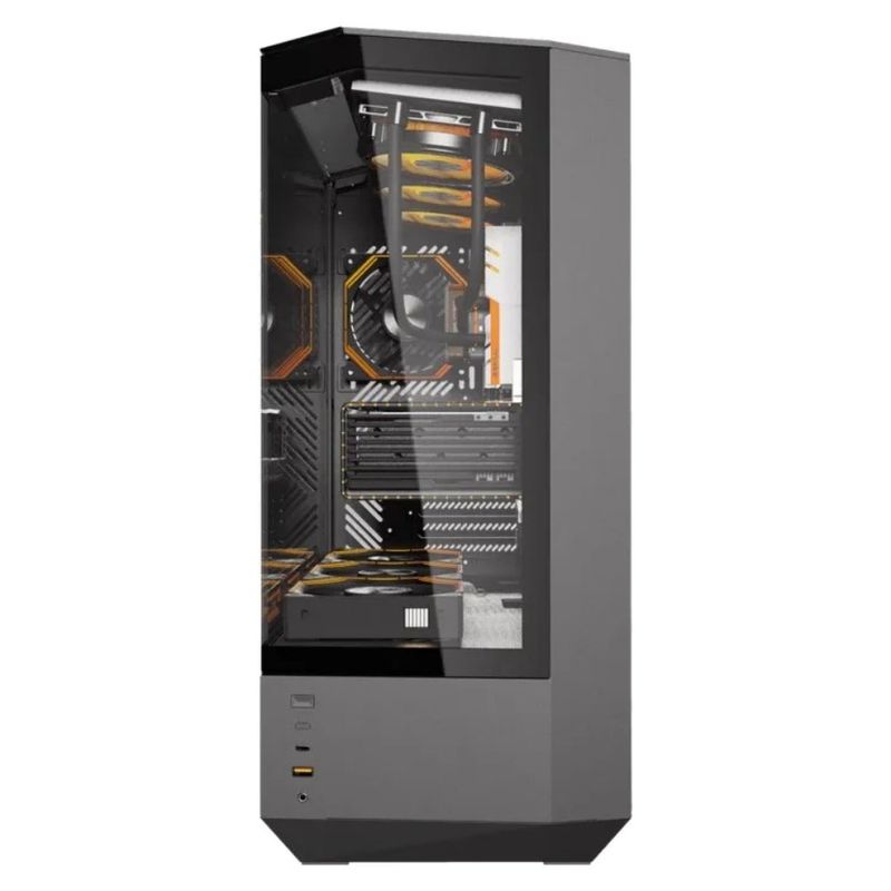gabinete gamer darkflash dy460 mid tower atx vidro temperado argb preto (mp)