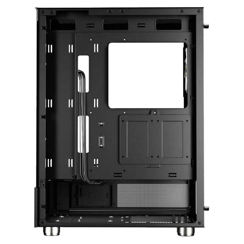 gabinete gamer gamdias atlas e1 mid tower vidro temperado com 3 fans argb preto (mp)