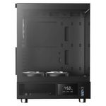 gabinete gamer gamdias atlas e1 mid tower vidro temperado com 3 fans argb preto (mp)