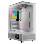 gabinete gamer gamdias atlas e1 wh mid tower vidro temperado com 3 fans argb branco (mp)