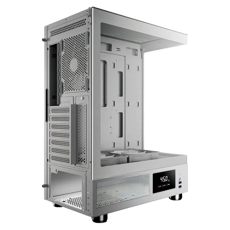 gabinete gamer gamdias atlas e1 wh mid tower vidro temperado com 3 fans argb branco (mp)