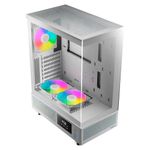 gabinete gamer gamdias atlas e1 wh mid tower vidro temperado com 3 fans argb branco (mp)