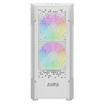 gabinete gamer gamdias aura gc7 wh mid tower vidro temperado com 3 fans argb branco (mp)