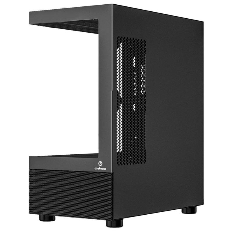 gabinete gamer onepower crystal mid tower aquário vidro temperado cc-202b (mp)