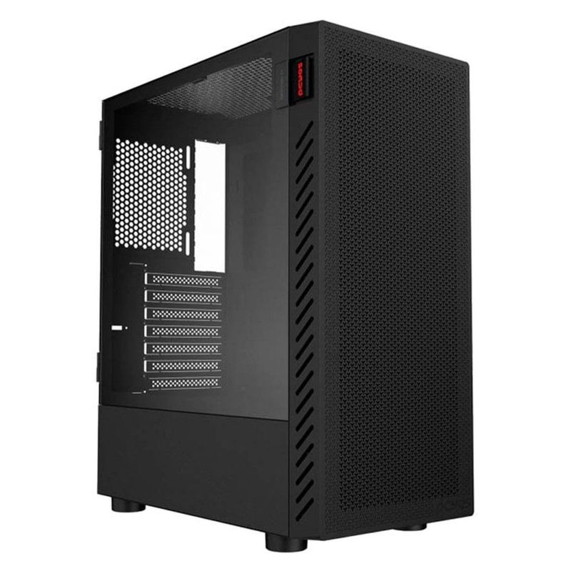 gabinete gamer pcyes bolter black vulcan vidro temperado preto gbbvpbr (mp)