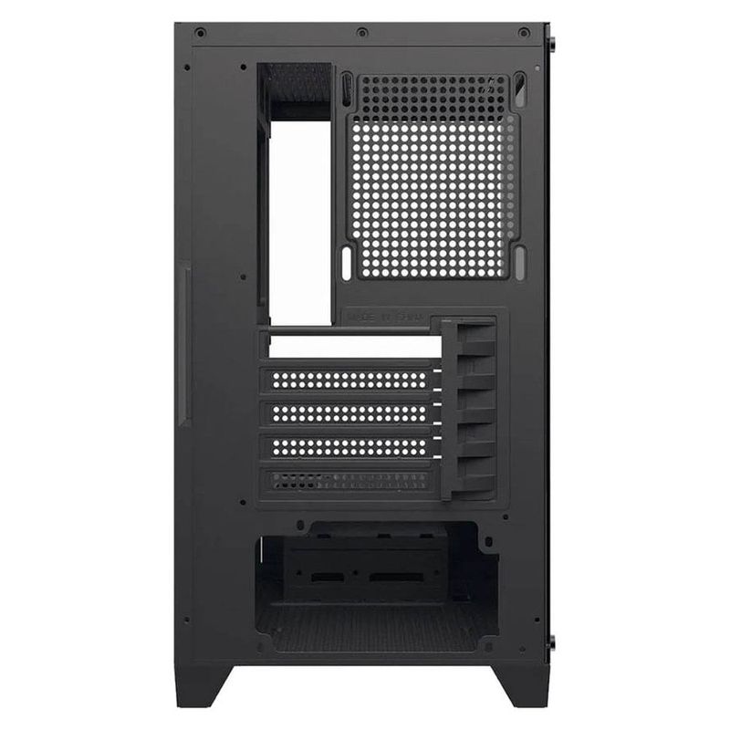 gabinete gamer pcyes forcefield twr black vulcan mid tower vidro temperado preto (mp)