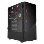 gabinete gamer pcyes set black vulcan vidro temperado preto gsbvpbr (mp)