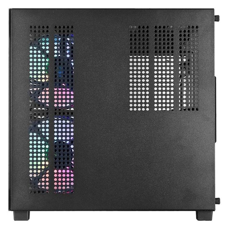 gabinete gamer vinik g-cube aquário mid tower vidro com 3 fans preto gggcvbk (mp)