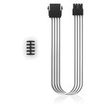 extensor de cabo para fonte atx 8 pinos deepcool 30cm branco ec300-cpu8p-wh (mp)