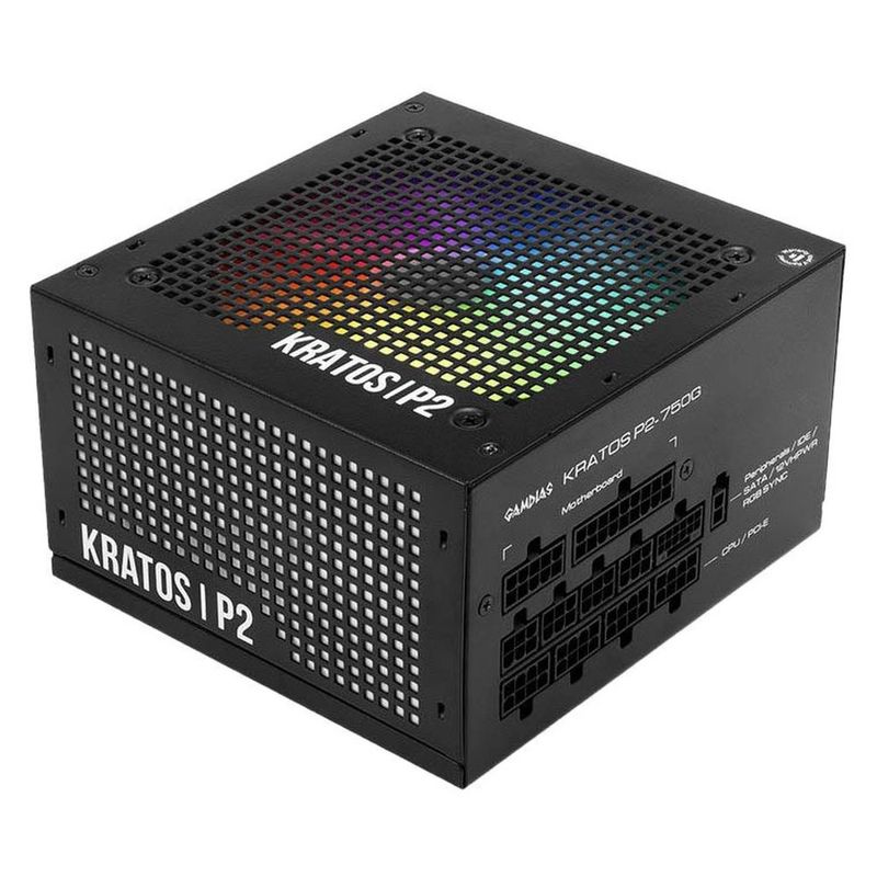fonte atx 750w gamdias kratos modular 80 plus gold rgb preta (mp)