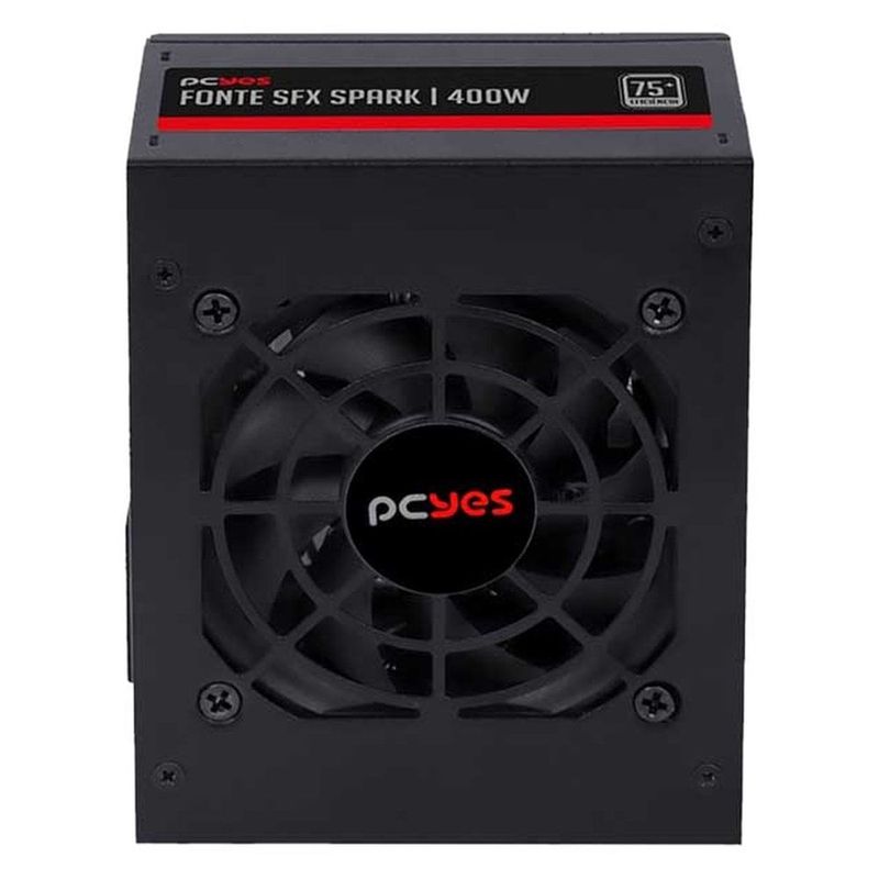 fonte sfx slim 400w pcyes spark 75+ pfc ativo spkp400mbpt (mp)