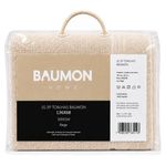 toalhas 3 peças baumon 100% algodão felpudo 136x68 500gsm bége