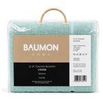 toalhas 3 peças baumon 100% algodão felpudo 136x68 500gsm verde