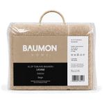 toalhas 2 peças baumon 100% algodão felpudo 145x68 500gsm areia
