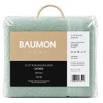 toalhas 2 peças baumon 100% algodão felpudo 145x68 500gsm verde