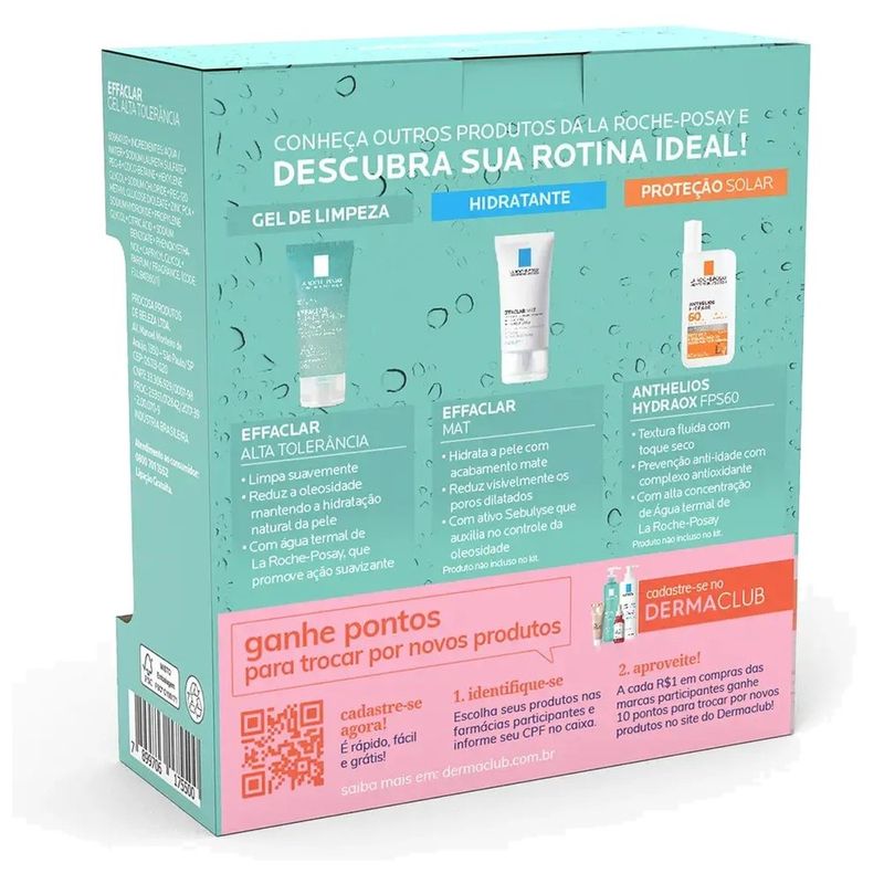 kit la roche-posay effaclar gel alta tolerância 150g + effaclar alta tolerância 50g