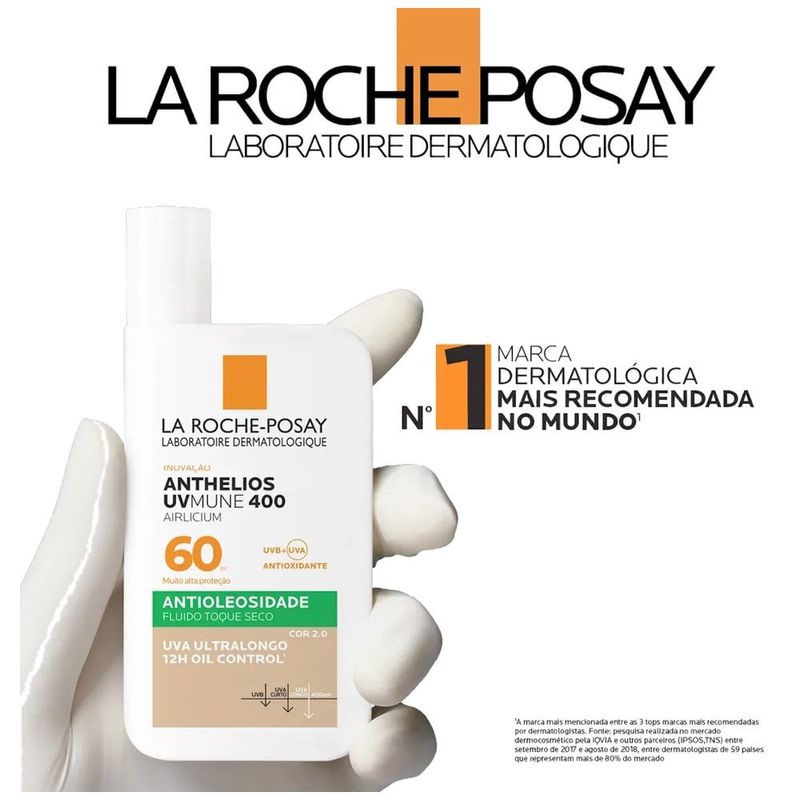 protetor solar facial la roche-posay anthelios uvmune 400 cor 2.0 fps60 40ml