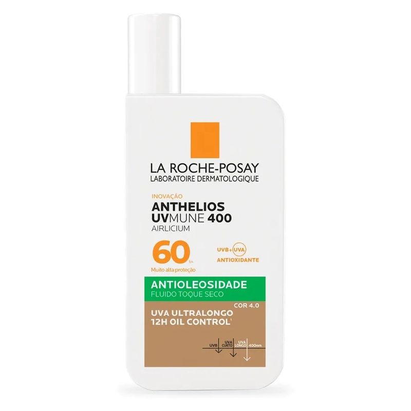 protetor solar facial la roche-posay anthelios uvmune 400 cor 4.0 fps60 40ml
