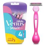 aparelho de depilar descartável gillete venus suave 4 unidades