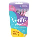 aparelho de depilar descartável gillete venus suave 4 unidades
