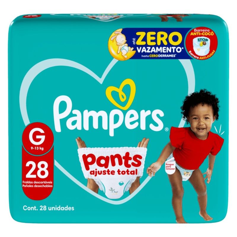 fralda descartável infantil huggies pants ajuste total g 28 unidades
