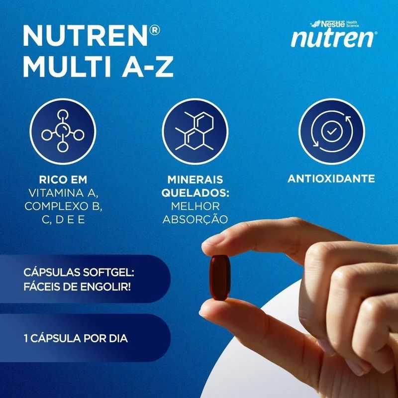 suplemento alimentar nutren a-z multivitamínico 30 cápsulas