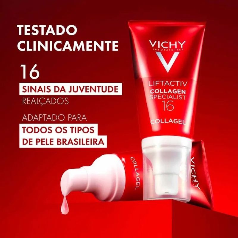 gel hidratante vichy liftactiv collagen specialist 16 collagel 50g