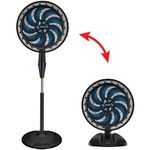 ventilador de mesa e coluna x-treme 40cm preto com azul ve3990b5