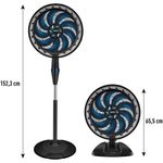ventilador de mesa e coluna x-treme 40cm preto com azul ve3990b5