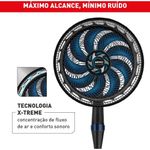 ventilador de mesa e coluna x-treme 40cm preto com azul ve3990b5