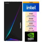 computador gamer truedata intel core i3 10ª geração 16gb ssd 512gb nvme gtx 1050 ti 4gb fonte 500w (mp)