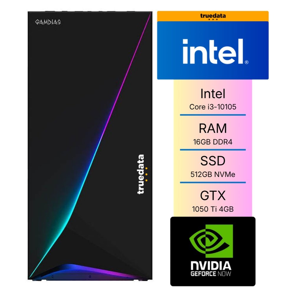 Computador Gamer Intel Core i3 10ª 16GB SSD 512GB GTX 1050