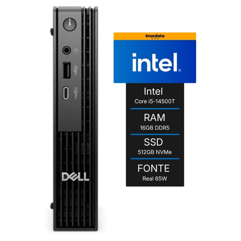 mini computador dell optiplex pro micro intel core i5 14ª geração 16gb ssd 512gb windows 11 pro com teclado e mouse (mp)