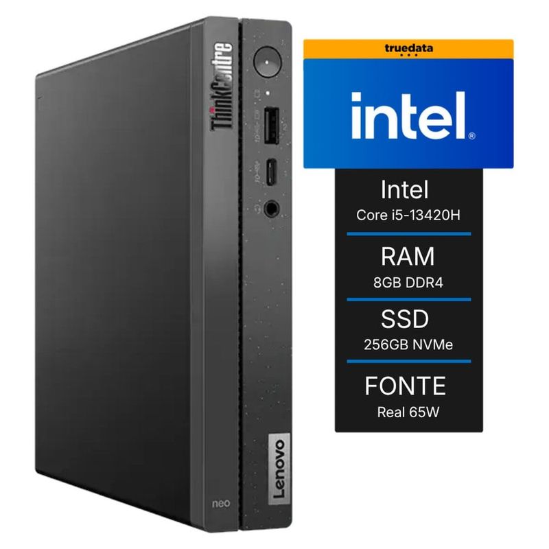 Mini Computador Lenovo ThinkCentre Neo 50q Core i5 8GB SSD 256GB