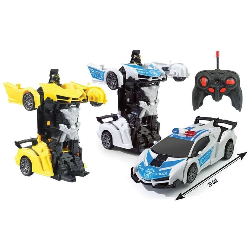 carro de controle remoto polibrinq vira robô bateria recarregável fast bot sortido car212