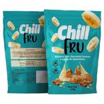 banana congelada com amendoim e cobertura de chocolate branco chilli fru 110g