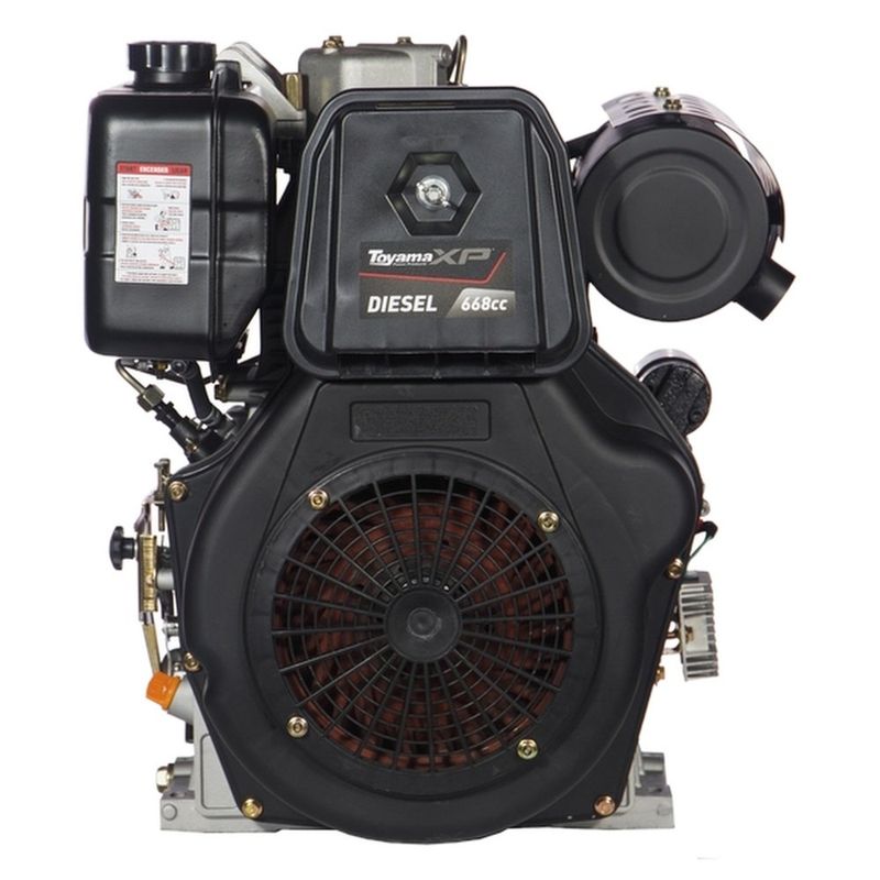 motor estacionário diesel toyama tde160exp 16hp 668cc partida elétrica (mp)