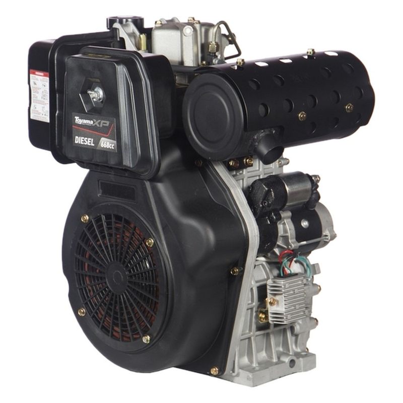 motor estacionário diesel toyama tde160exp 16hp 668cc partida elétrica (mp)