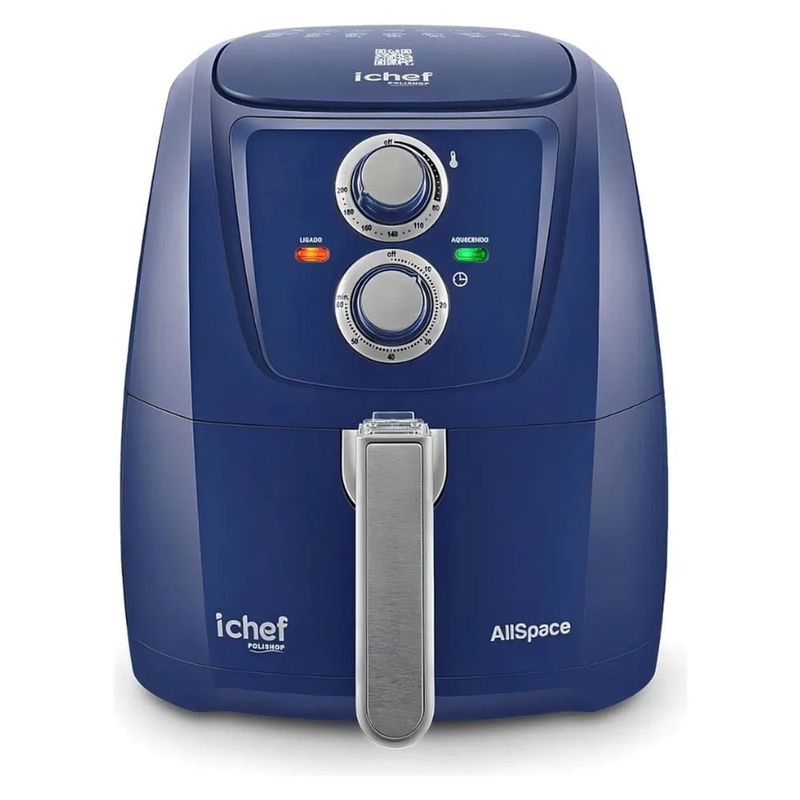 fritadeira elétrica air fryer polishop 127v afs-01-bl (mp)
