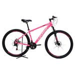 bicicleta cairu aro 29 lotus cxr 17.5 21v alumínio rosa e preto (mp)