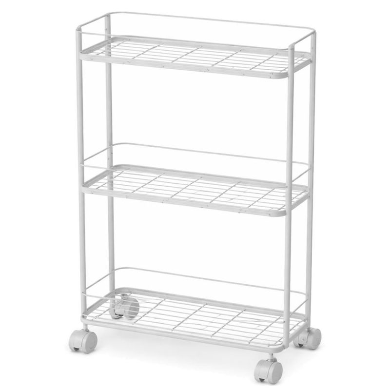 carrinho organizador para cozinha yiwu 3 andares branco le25930-15 e-bi