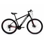 bicicleta cairu aro 29 lotus cxr 17.5 21 velocidades aluminio preto e rosa (mp)