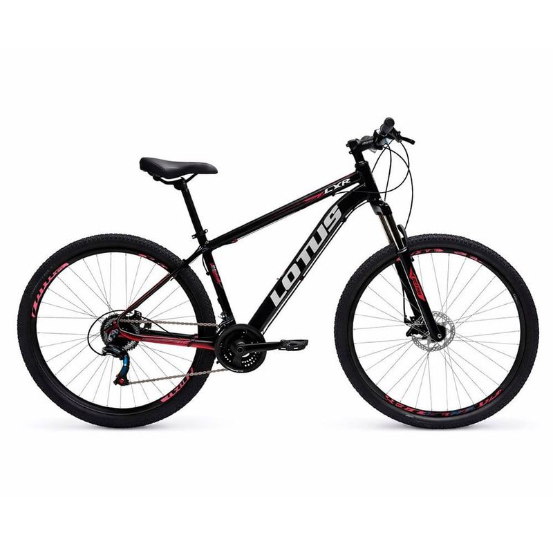 bicicleta cairu aro 29 lotus cxr 17.5 21 velocidades aluminio preto e rosa (mp)