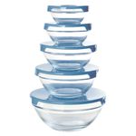 jogo de pote de vidro glass home azul 1806